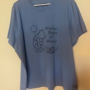 Winnie the Pooh Life Is Good blue T-Shirt wisdom beings with wonder xxxl Disney